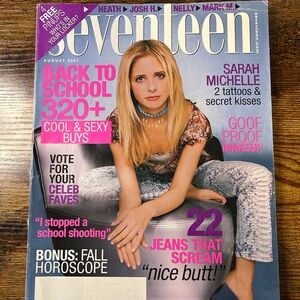 Seventeen magazine August 2001 back to school issue Sarah Michelle Gellar